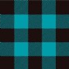 12" Turquoise / Black Buffalo Plaid (Laminated) Vinyl By The Foot