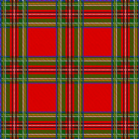 12" Christmas Tartan (Laminated) Vinyl By The Foot