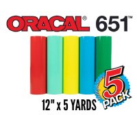 Oracal 651 Permanent Vinyl 12 in. x 5 yard 5 Pack